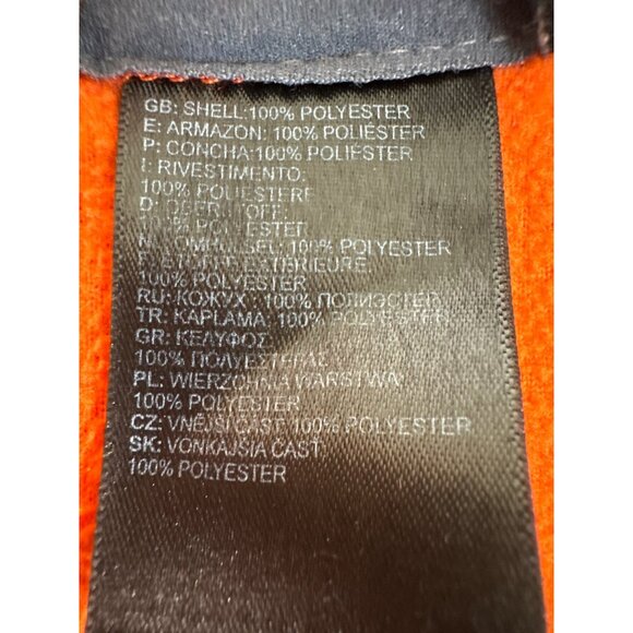 The North Face Half-Zip Fleece Jacket Mens L/G Orange Polyester Light Bright - Picture 5 of 14